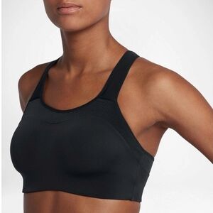 Nike Pro Women's XS Black Alpha Dri-fit High Support Sports Bra EUC